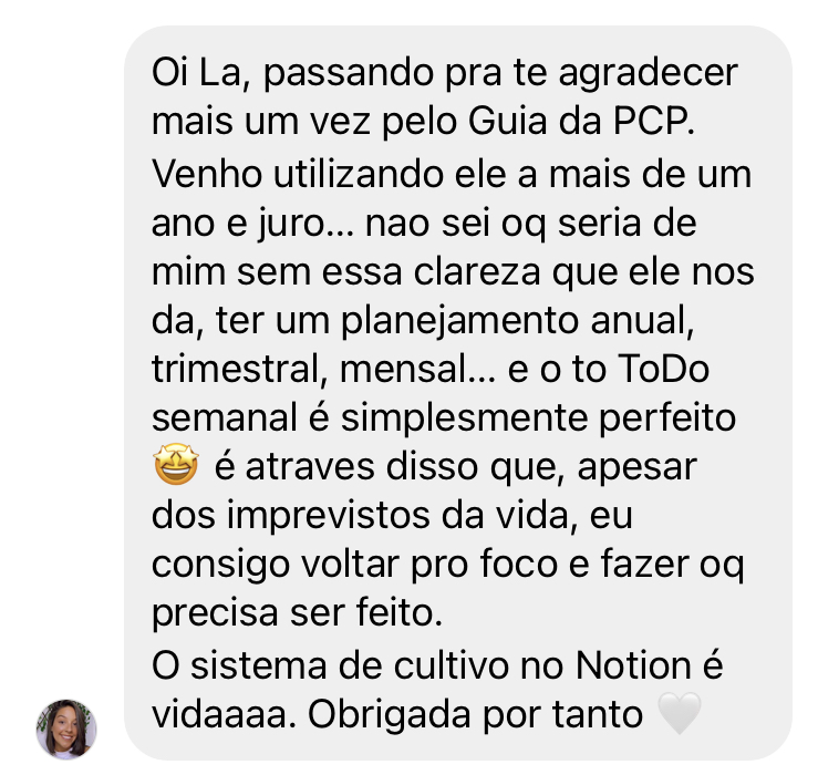 A Thays teve mais clareza do planejamento anual, trimestral e o que fazer no dia a dia
