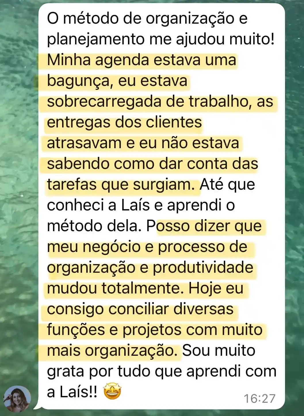 A Carol conseguiu organizar a agenda e as entregas para os seus clientes e hoje consegue conciliar vários projetos com mais organização.